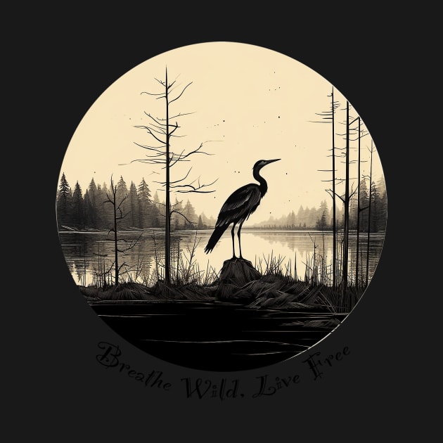 Wild and Free: Nature-inspired 'Breathe Wild, Live Free' T-Shirt by Gelo Kavon