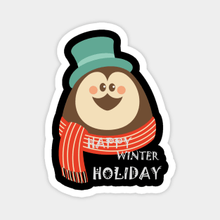 Happy Winter Holiday Magnet