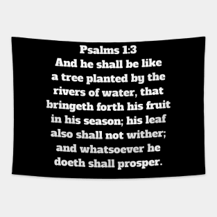 Psalm 1:3 King James Version Bible Verse Typography Tapestry