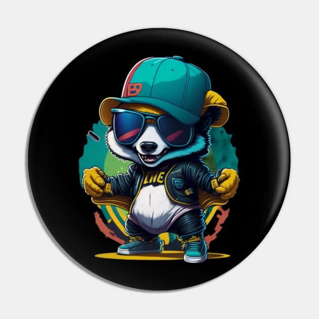 cute panda hip-hop Pin by Rizstor