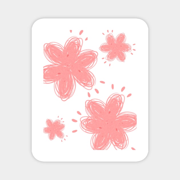 Pink flowers Magnet by Vinurajput