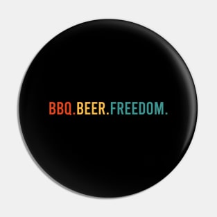 BBQ BEER FREEDOM Pin