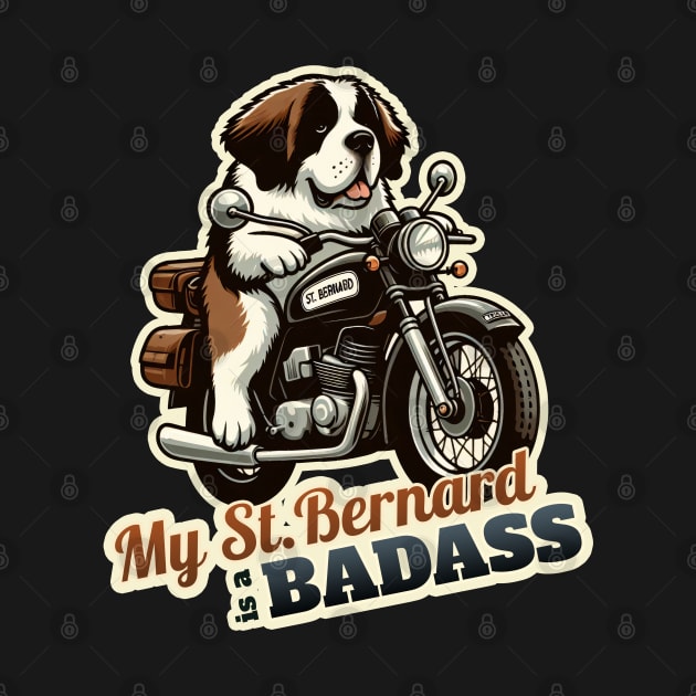 St. Bernard Biker by k9-tee