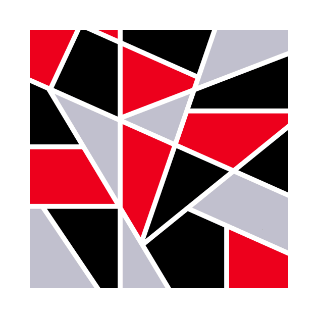 Geometric Red and Black Art by Tshirtstory