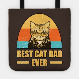 Best cat dad ever Cat Funny Tote