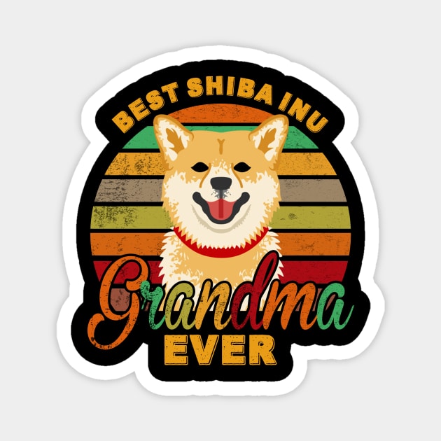 Best Shiba Inu Grandma Ever Magnet by franzaled