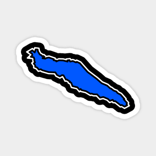 Texada Island Blue Outlined Silhouette - Simple and Indigo - Texada Island Magnet