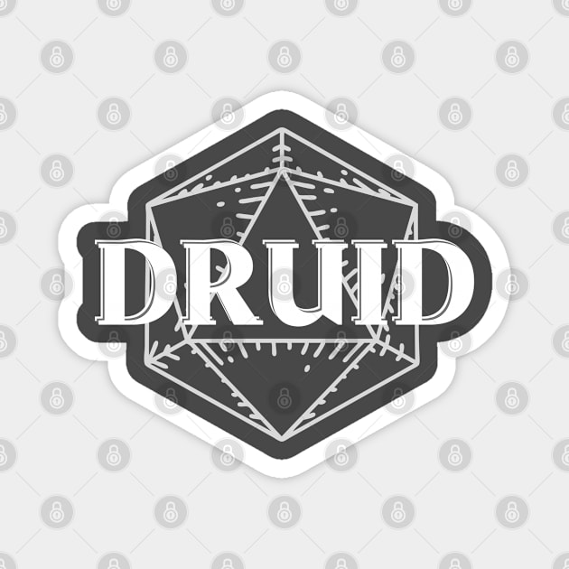 Druid Class D20 Print Magnet by DungeonDesigns