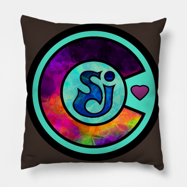 Rainbow Fractal SCI Concert String Cheese Incident Festival Hooper Pillow by Shayna