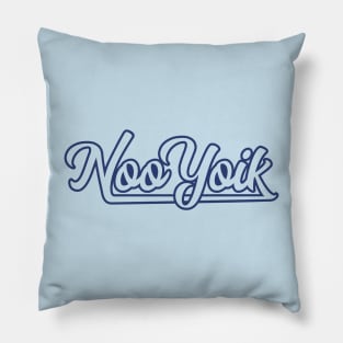 Noo Yoik, New York (blue) Pillow