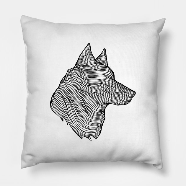 THE WOLF II Pillow by thiagobianchini