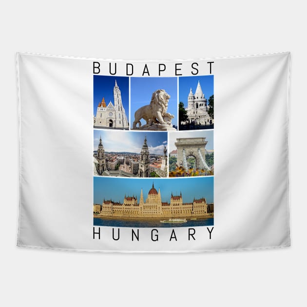 Budapest Hungary famous sights gallery Souvenir Tapestry by peter2art