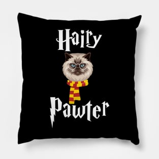 Hairy Cat Pawter Funny Hairy Paw Cat Lover Cute Hairy Cat Head Pillow