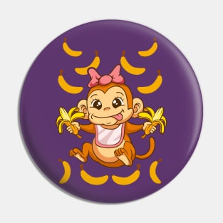 Baby Monkey Bananas Pin