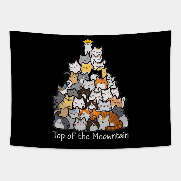 Top of the Meowntain Tapestry by Newtype Designs