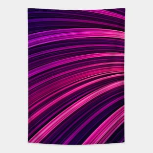 Hot Pink & Purple Burst Wave Colorful Abstract Stripes Tapestry