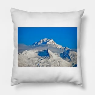 Mont Blanc from Les Arcs French Alps France Pillow