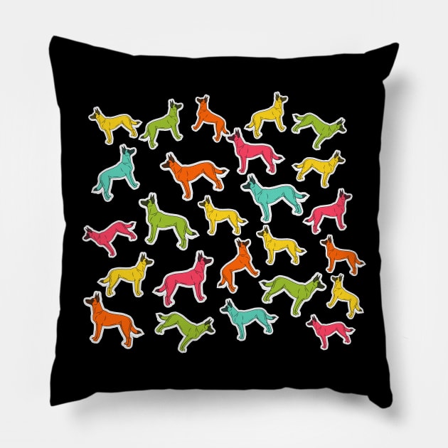 Malinois  - Belgian shepherd - Mechelaar Pillow by Nartissima