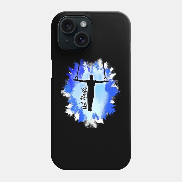 Male Gymnast Silhouette Art - Still Rings Phone Case by Art Nastix Designs