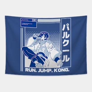 Run Jump Kong Parkour Tapestry