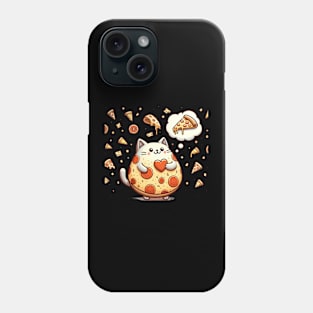 Funny Fat with Pizza, Funny Pizza lover Phone Case