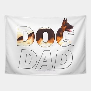 Dog Dad - German shepherd oil painting wordart Tapestry