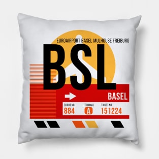 Basel (BSL) Airport // Sunset Baggage Tag Pillow