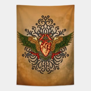 Heart with wings Tapestry