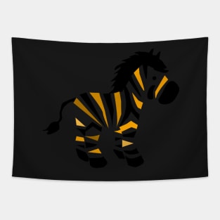 Zebra with black and yellow stripes Tapestry