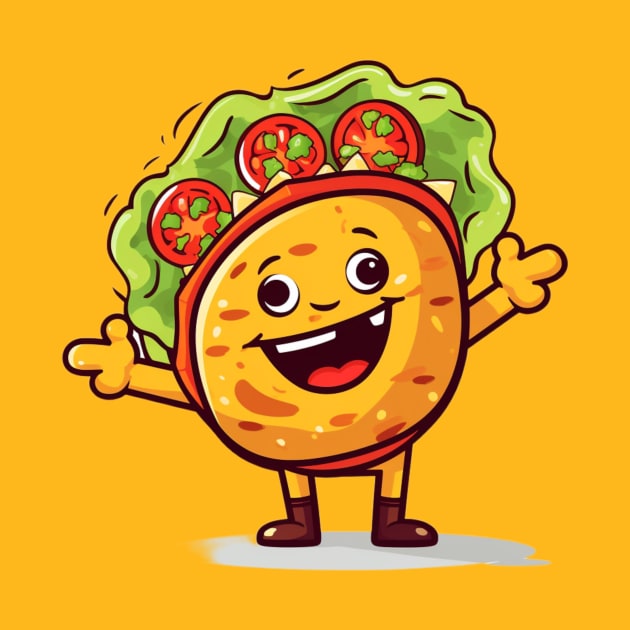 kawaii Taco cehees T-Shirt cute potatofood funny by nonagobich