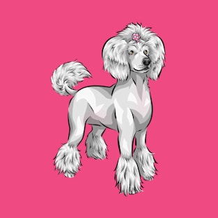 Fabulous White Standard Poodle Dog T-Shirt