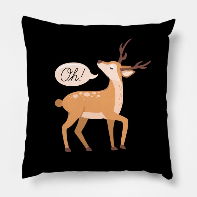 Oh Deer Pillow by LuckyFoxDesigns