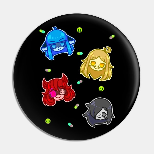 Blackout Hospital 4 Party Team Pin by arcadekitten