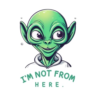 Hilarious Alien T-Shirt Design T-Shirt