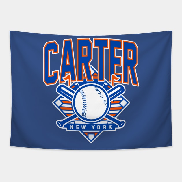 Vintage New York Carter Baseball Tapestry by funandgames