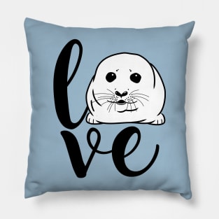 Baby Harp Seal Love Pillow