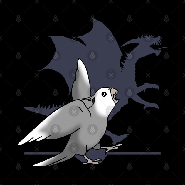 White faced Cockatiel Dragon Shadow by FandomizedRose