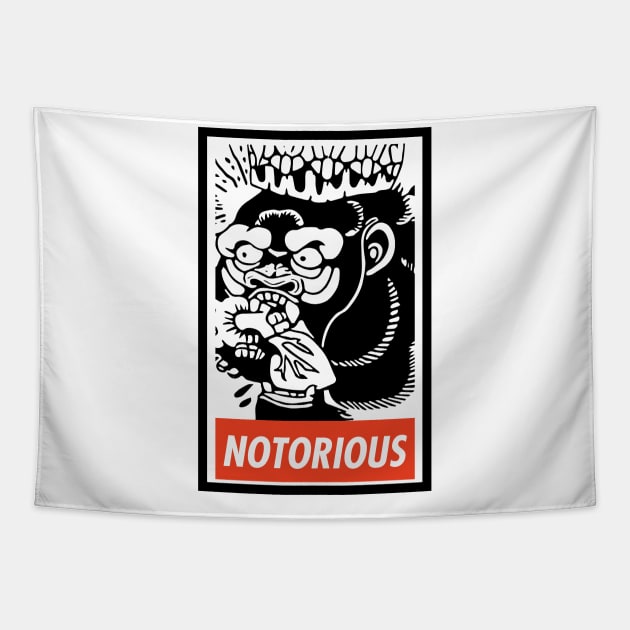 Notorious Gorilla Tapestry by dajabal