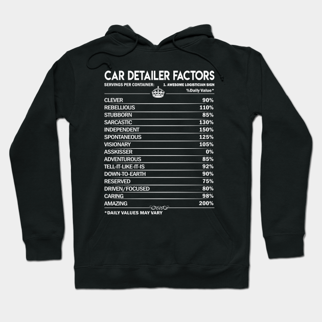 Car Detailer T Shirt - Car Detailer Factors Daily Gift Item Tee - Car ...