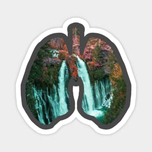 Water fall in Lungs design Magnet