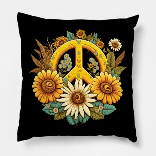 Peace Daisy Pillow