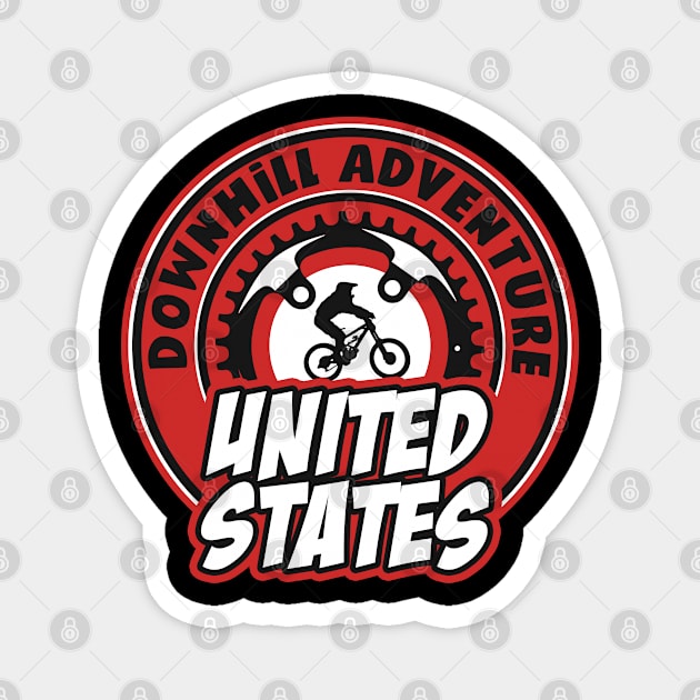 United States downhill mountain bike Magnet by SerenityByAlex