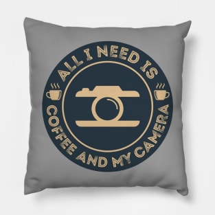 Photographer Shirt, All I Need is Coffee and My Camera T-Shirt, Photographer gift, Photographer, Photography Shirt, Photography Gift Pillow