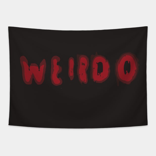 Weirdo | Bloody Script Font Typography Tapestry by diegotorres