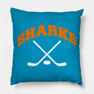 Sharks Hockey Small Logo Pillow