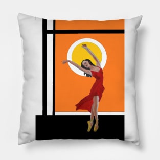 The art deco dancer 2 - Art deco Pillow