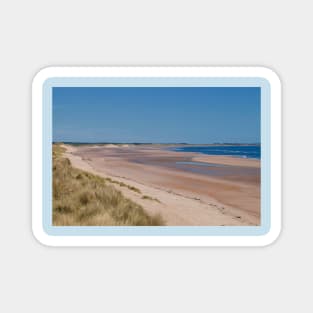 Sunny Spring morning at Druridge Bay in Northumberland Magnet