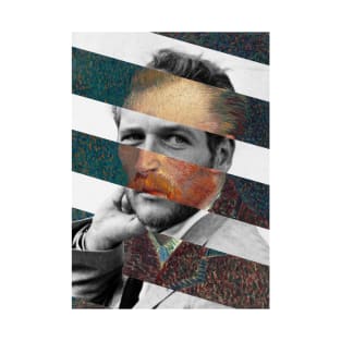 Van Gogh Self Portrait and Paul Newman T-Shirt