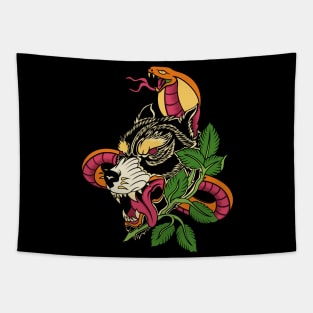 Beowulf and Snake Combo Tapestry