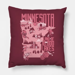 Minnesota Land of 10,000 Lakes // Land of Ten Thousand Lakes Pillow